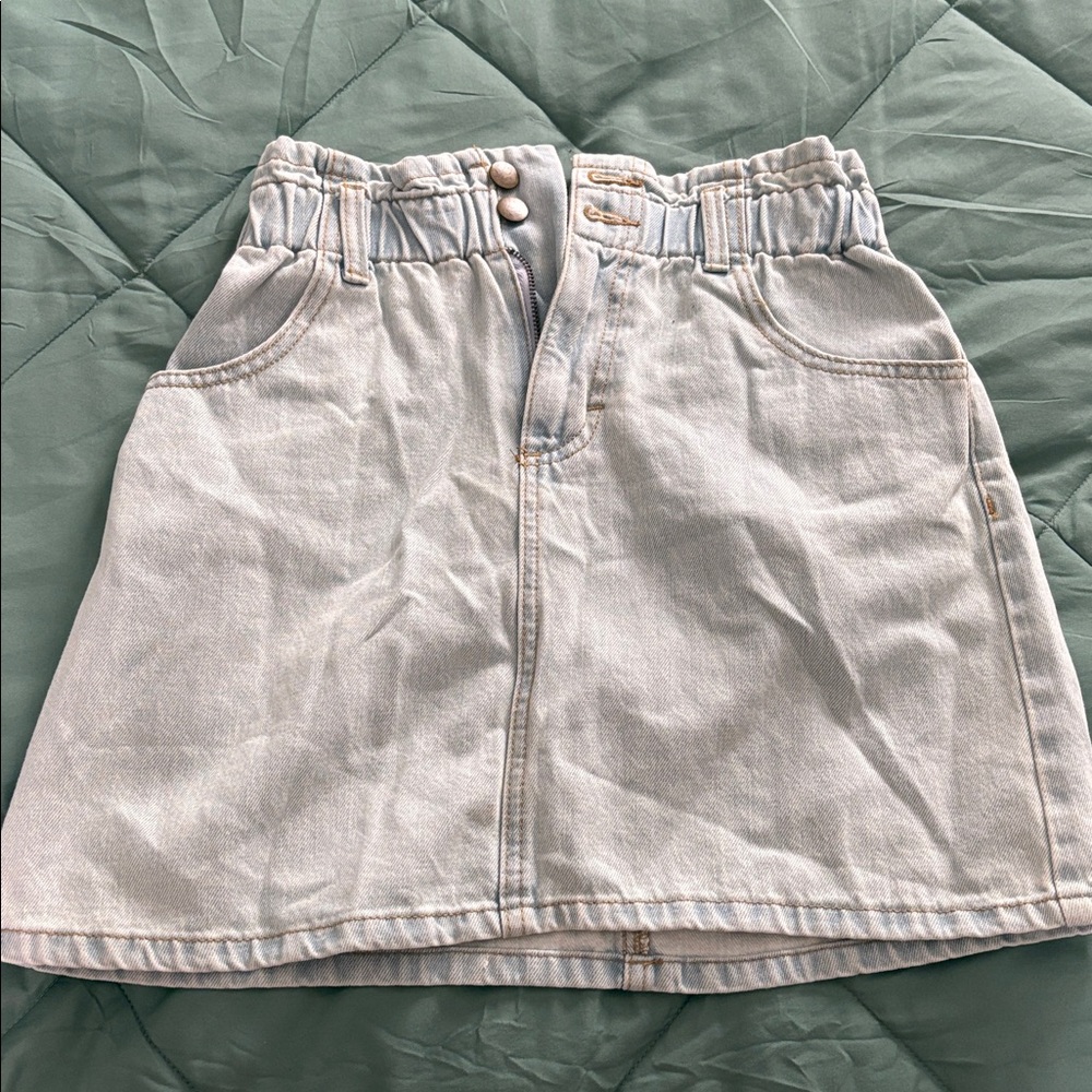 GB Girls Light Blue Denim Skirt with Button Details